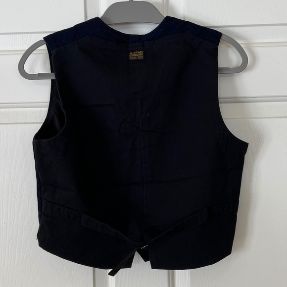 G-Star Denim Waistcoat Small Rinsed Indigo Calvary Denim 180 Retail - Picture 5 of 6